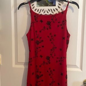 vintage red prom dress